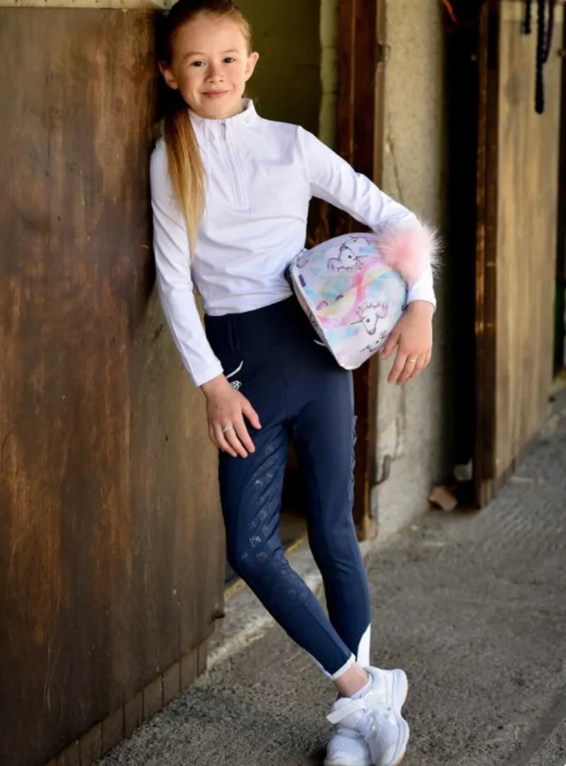 Eclat Equestrian Young Rider LegUps Leggings - Navy